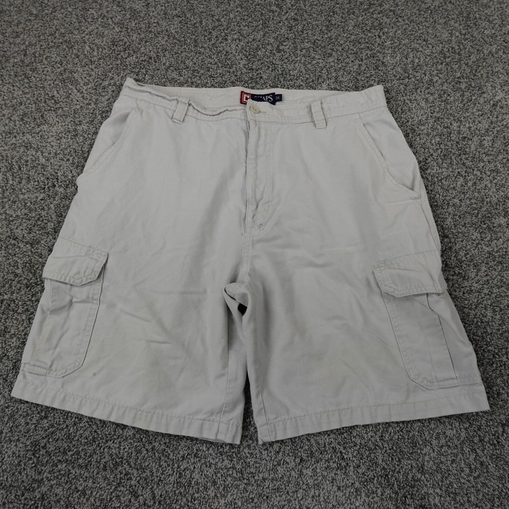 Ralph Lauren Chaps Shorts Mens 34 White Cargo Utility‎ Bermuda Casual Preppy 9"